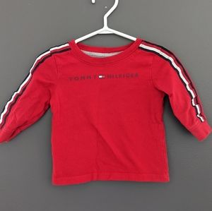 Tommy Hilfiger red crew neck sweatshirt